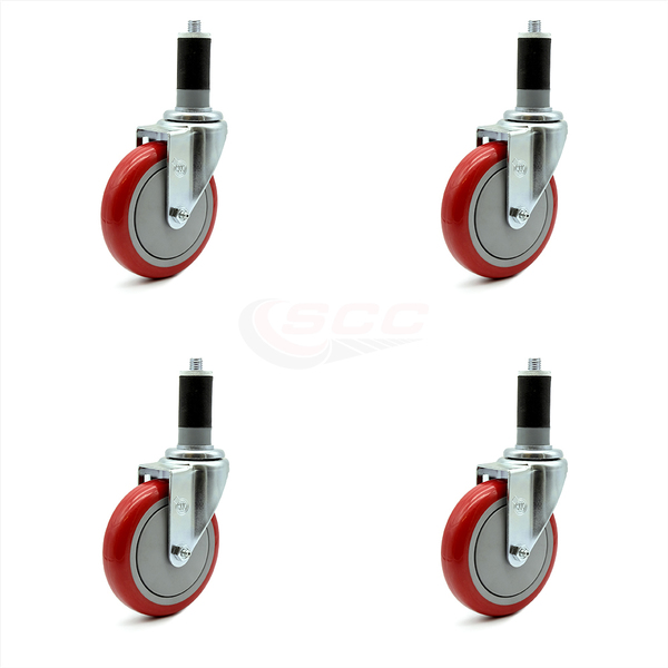 Service Caster Regency Work Table Caster Replacement Set REG-SCC-EX20S514-PPUB-RED-112-4